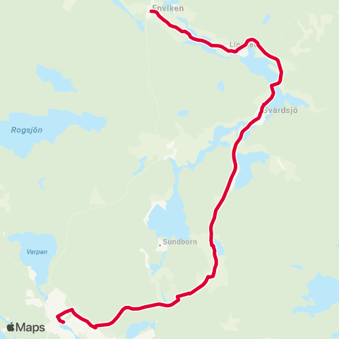 Dalatrafik Enviken busstn—Falun resecentrum map