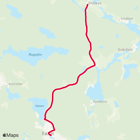 Dalatrafik Falun resecentrum—Enviken busstn map