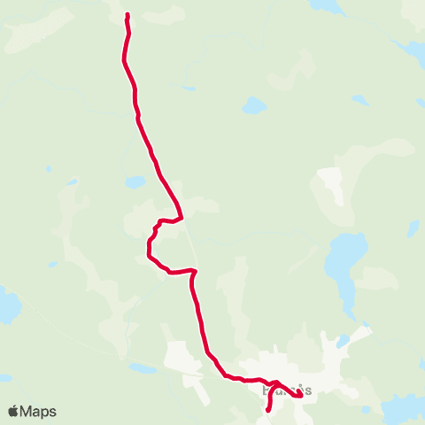 Dalatrafik Bjursåsskolan skolbusshållplats—Rexbo skolbusshållplats map