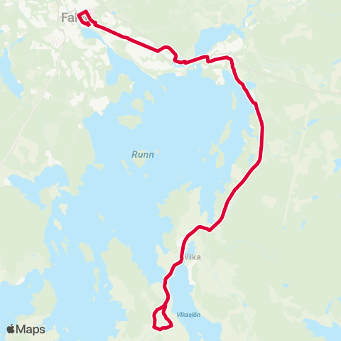 Dalatrafik Vika kyrkan—Falun resecentrum map