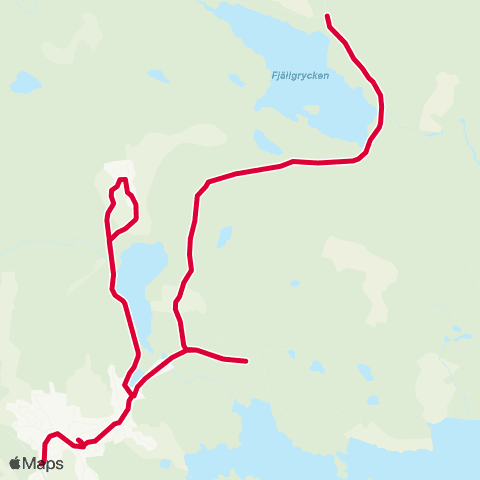Dalatrafik Bjursås korsvägen—Attjärnbo map