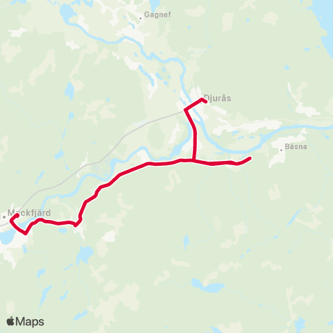 Dalatrafik Mockfjärdsskolan—Djurås resecentrum map