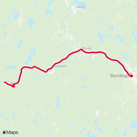 Dalatrafik Djurås resecentrum—Rista Timmermansvägen map