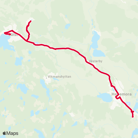 Dalatrafik Klockarskolan Säter—Heden map