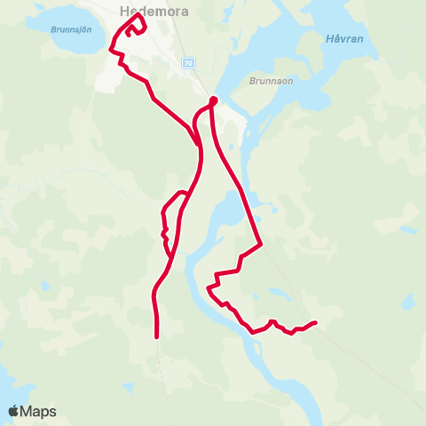 Dalatrafik Hedemora centrum—Snickarbo map