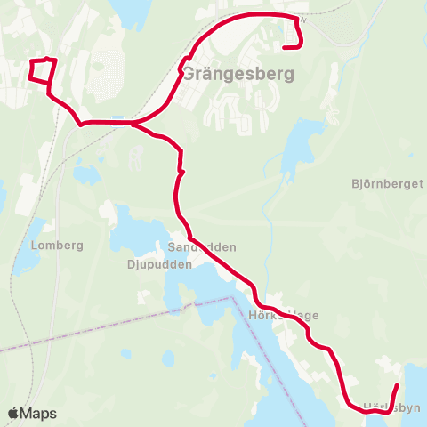 Dalatrafik Parkskolan Grängesberg—Jankviken map