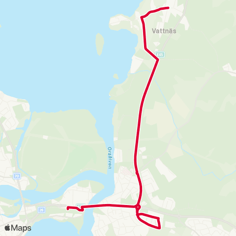 Dalatrafik Mora resecentrum—Rovu map