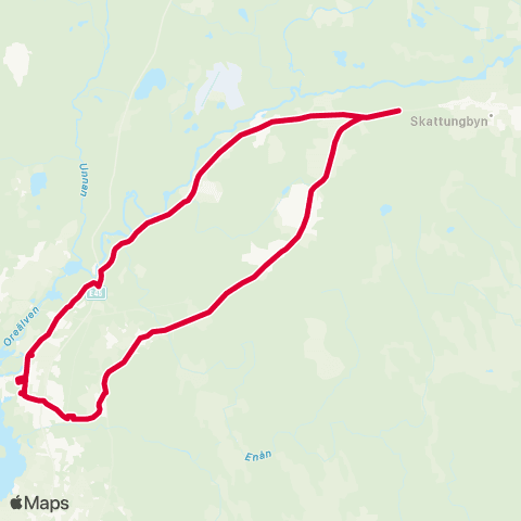 Dalatrafik Orsa busstn—Orsa busstn map