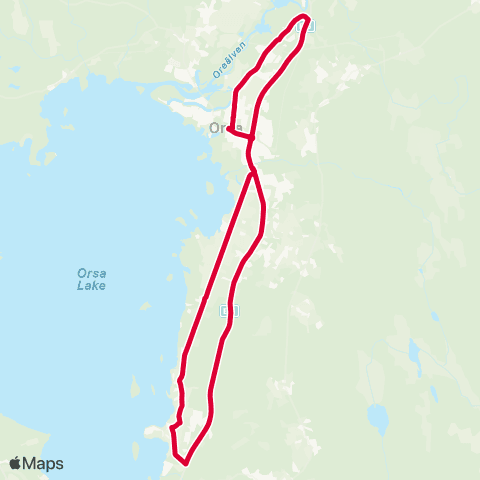 Dalatrafik Orsa busstn—Orsa busstn map