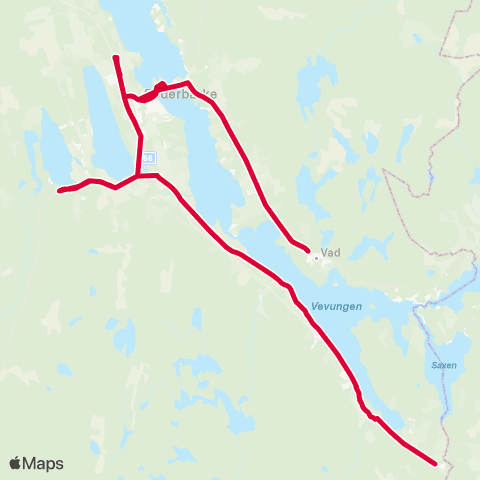 Dalatrafik Kyrkskolan Söderbärke—Björsbo södra map