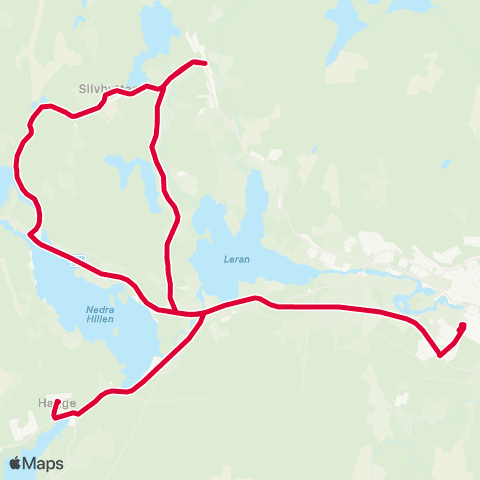 Dalatrafik Hagge skola—Smedjebacken resecentrum map