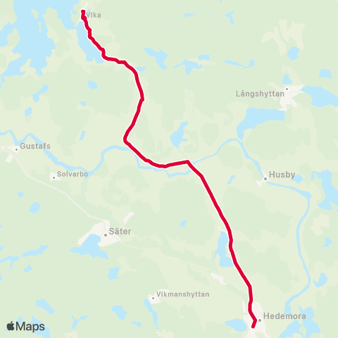 Dalatrafik Hedemora resecentrum—Vikaskolan map