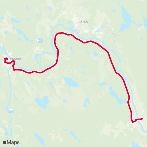 Dalatrafik Nederborgs skola—Vansbro centrum map