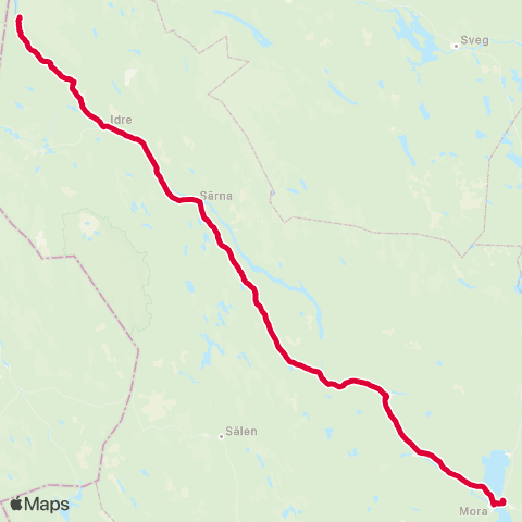 Dalatrafik Strandskolan Idre—Grövelsjön fjällstationen map