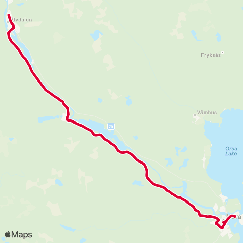 Dalatrafik Norra Byn Älvdalen—Mora resecentrum map