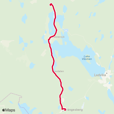 Dalatrafik Rackethallen Lorensberga—Ludvika badet (Ludvika badet Ludvika)) map