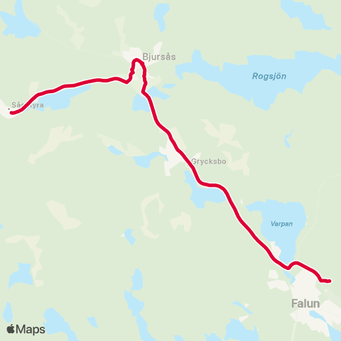 Dalatrafik Lugnets simhall—Slättaskolan map