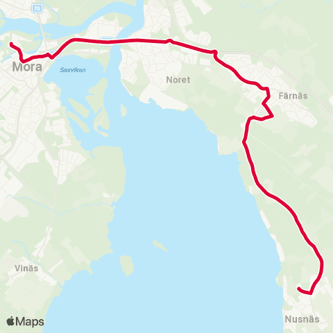 Dalatrafik Färnäs skolbusshållplats—Noretskolan map