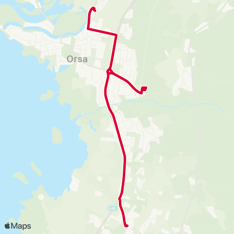 Dalatrafik Orsaskolan—Digerbergets skola map