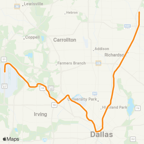 DART Orange Line map