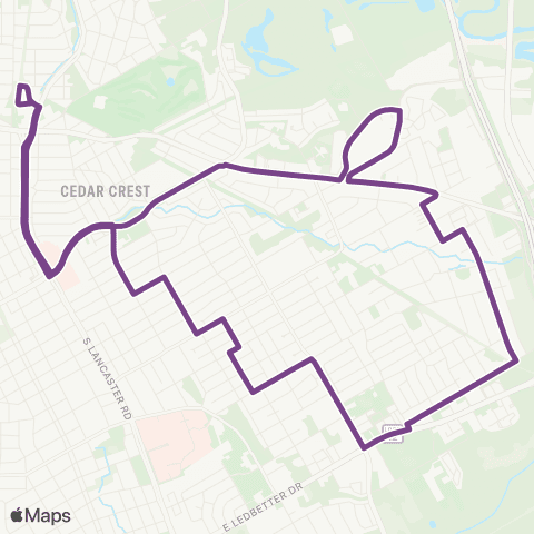 DART East Oak Cliff map