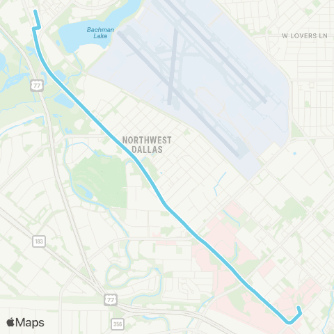 DART Harry Hines map