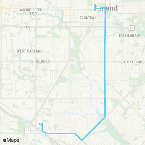 DART Centerville map