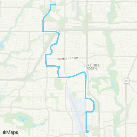 DART Timberglen / Midway map