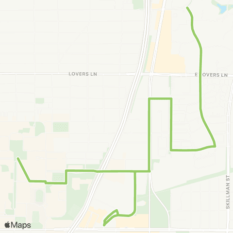 DART Mustang Express map