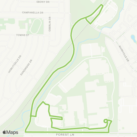 DART TI Shuttle - Forest Lane Campus map