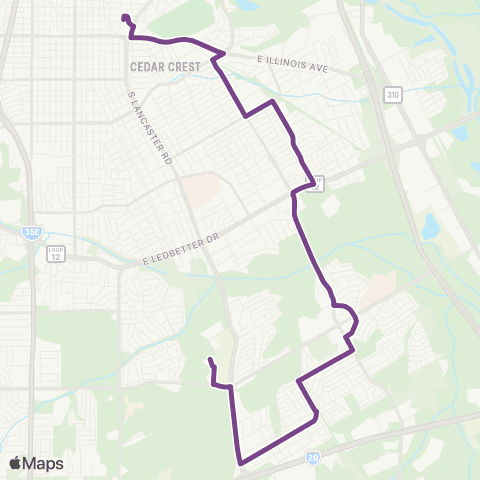 DART Bonnie View map