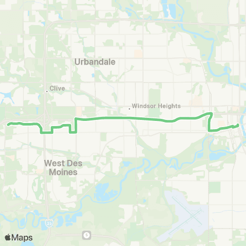 DART Vista Express map