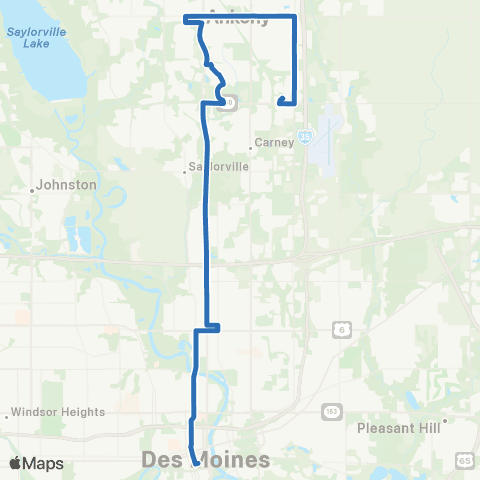 DART 6th Ave map