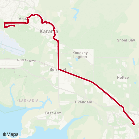 Darwinbus School - Darwin map