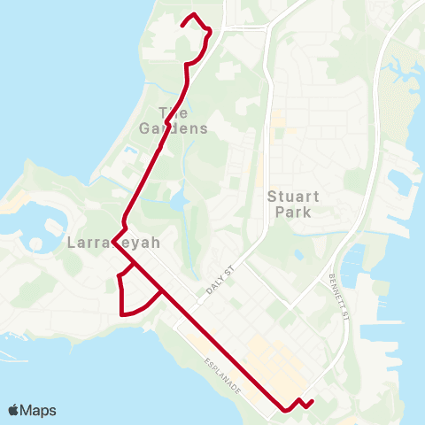Darwinbus School - Darwin map