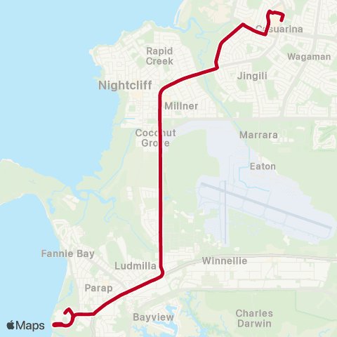 Darwinbus School - Darwin map