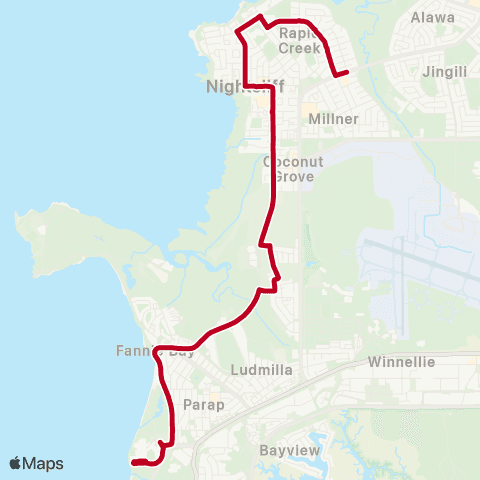 Darwinbus School - Darwin map