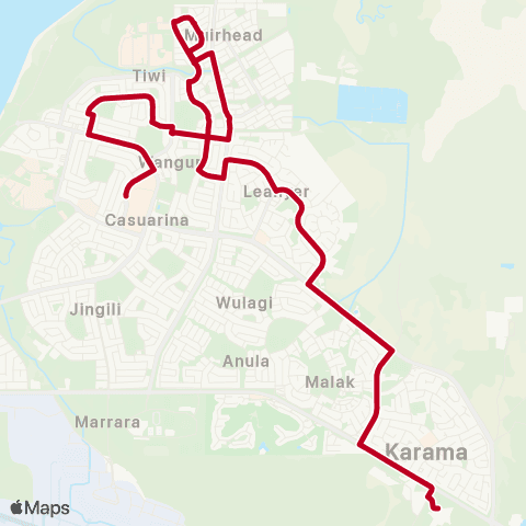 Darwinbus School - Darwin map