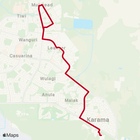 Darwinbus School - Darwin map