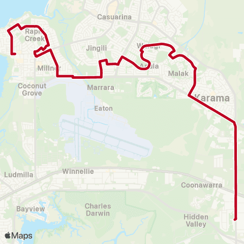 Darwinbus School - Darwin map