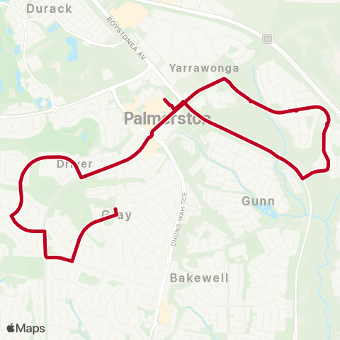 Darwinbus School - Darwin map