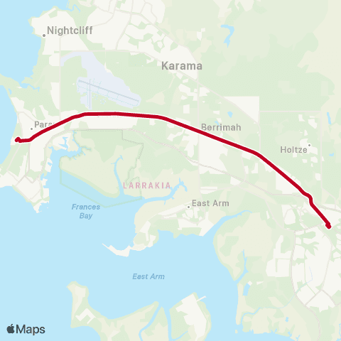 Darwinbus School - Darwin map