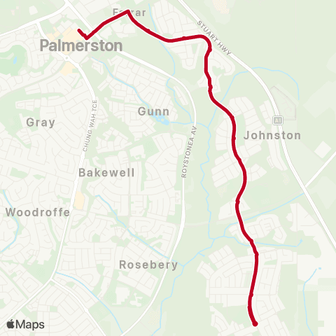 Darwinbus School - Darwin map
