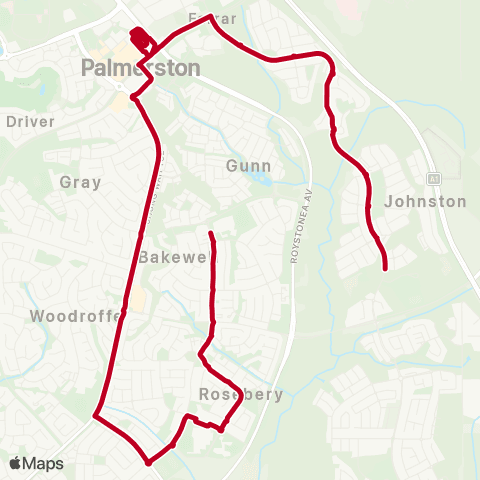 Darwinbus School - Darwin map