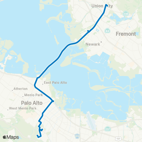 Dumbarton Express Dumbarton Exp. - Research Park map