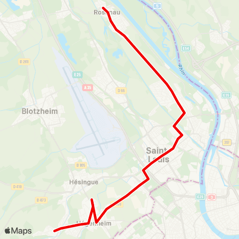 DistriBus Buschwiller Vosges - Rosenau Petit Canal map