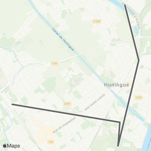 DistriBus St-Louis St-Louis Gare - Village-Neuf Village-Neuf ZI map