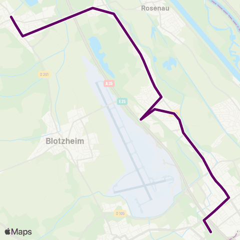 DistriBus Bartenheim Rép. - St-Louis St-Exupéry map