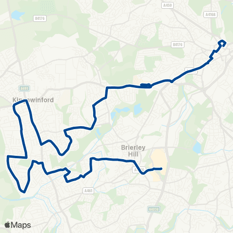 Diamond Bus Evolve Campus - Merry Hill Bus Station map