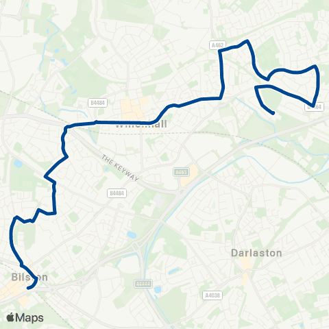 Diamond Bus Coronation Rd - Bilston Bus Station map